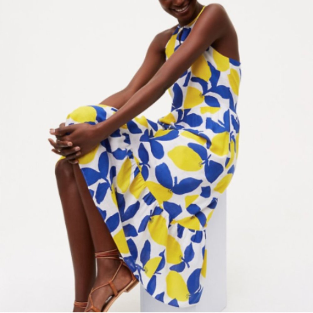 Ann Taylor Loft Lemonade Halter Dress